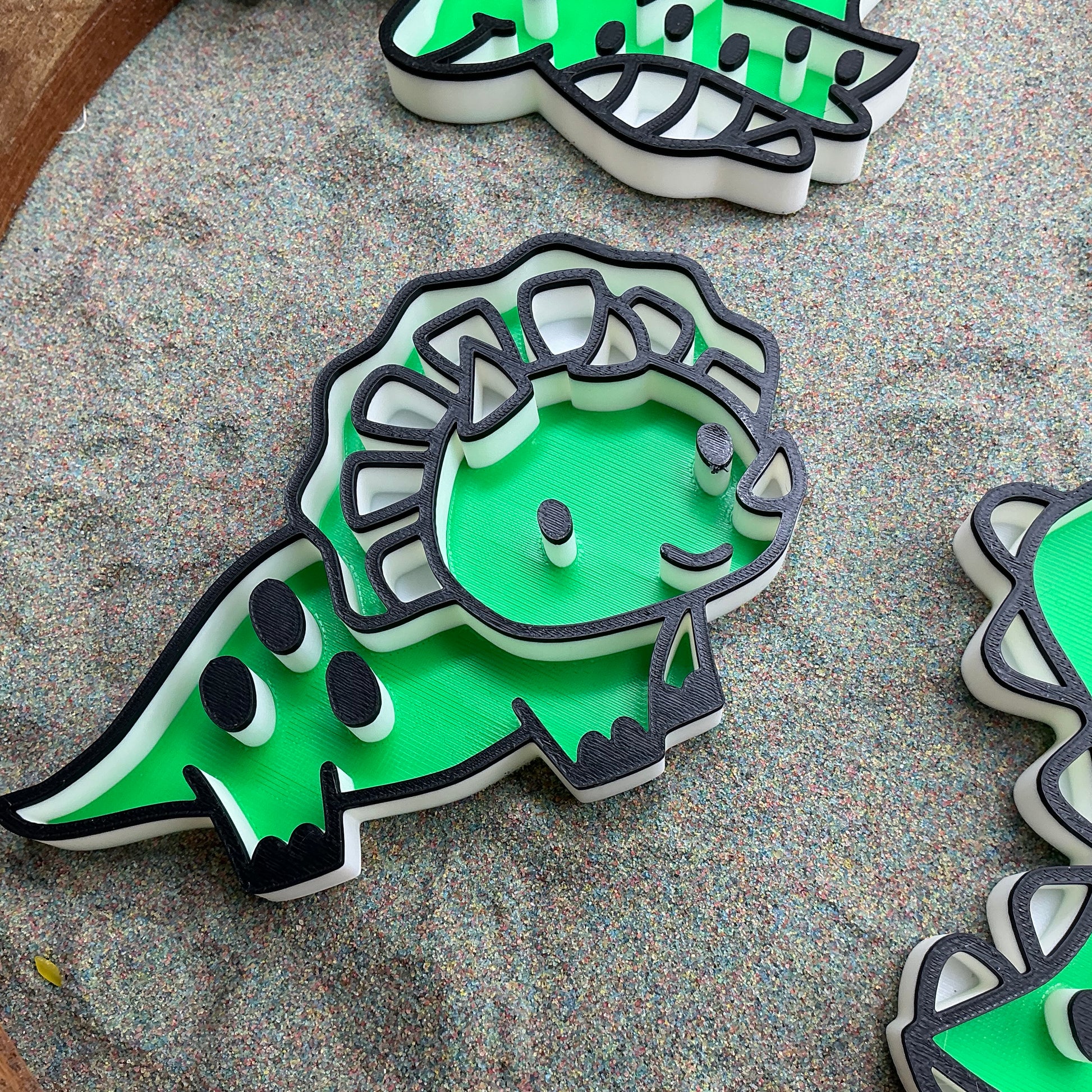 3D-printed dinosaur fill shapes sensory filling tray, 4-piece set for sand and rice tuff trays - view 2 of 13
