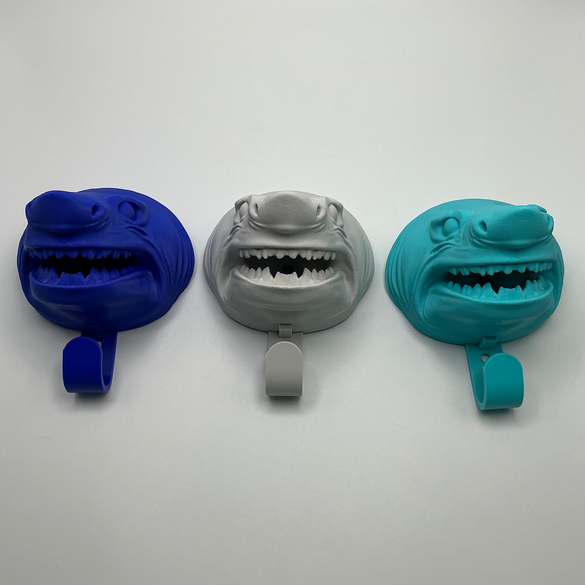 Shark Head Wall Hook 3D Printed Coat Hanger Ocean D�cor Kids Towel Holder for Ba - Detail Shot