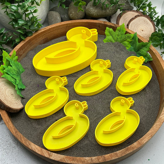 Five Little Ducks Sensory Tray Set 6 Piece Set Eco-Friendly 3D Printed Nursery Rhyme Activity