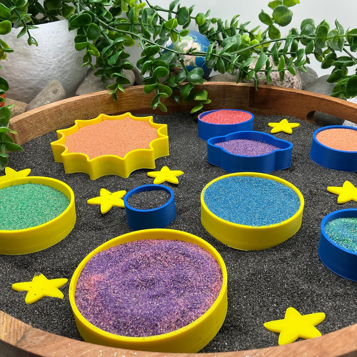 3D-printed sun and solar system sensory fill shape set - 9 piece with sun and 8 planets - view 12 of 14