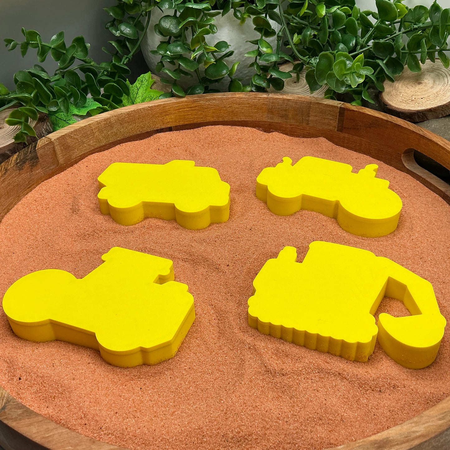 3D-printed construction vehicles sensory fill shape set - 4 piece colour set B for tuff trays and sandpits - view 8 of 14