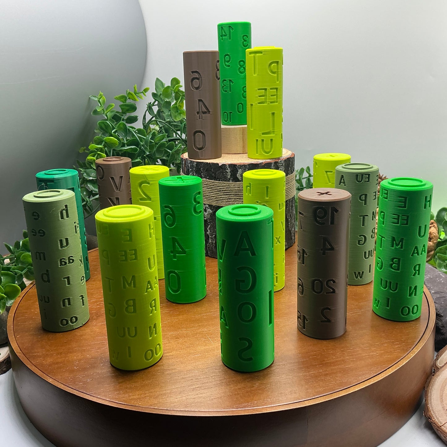 Letter & Numbers Rolling Pin for play dough