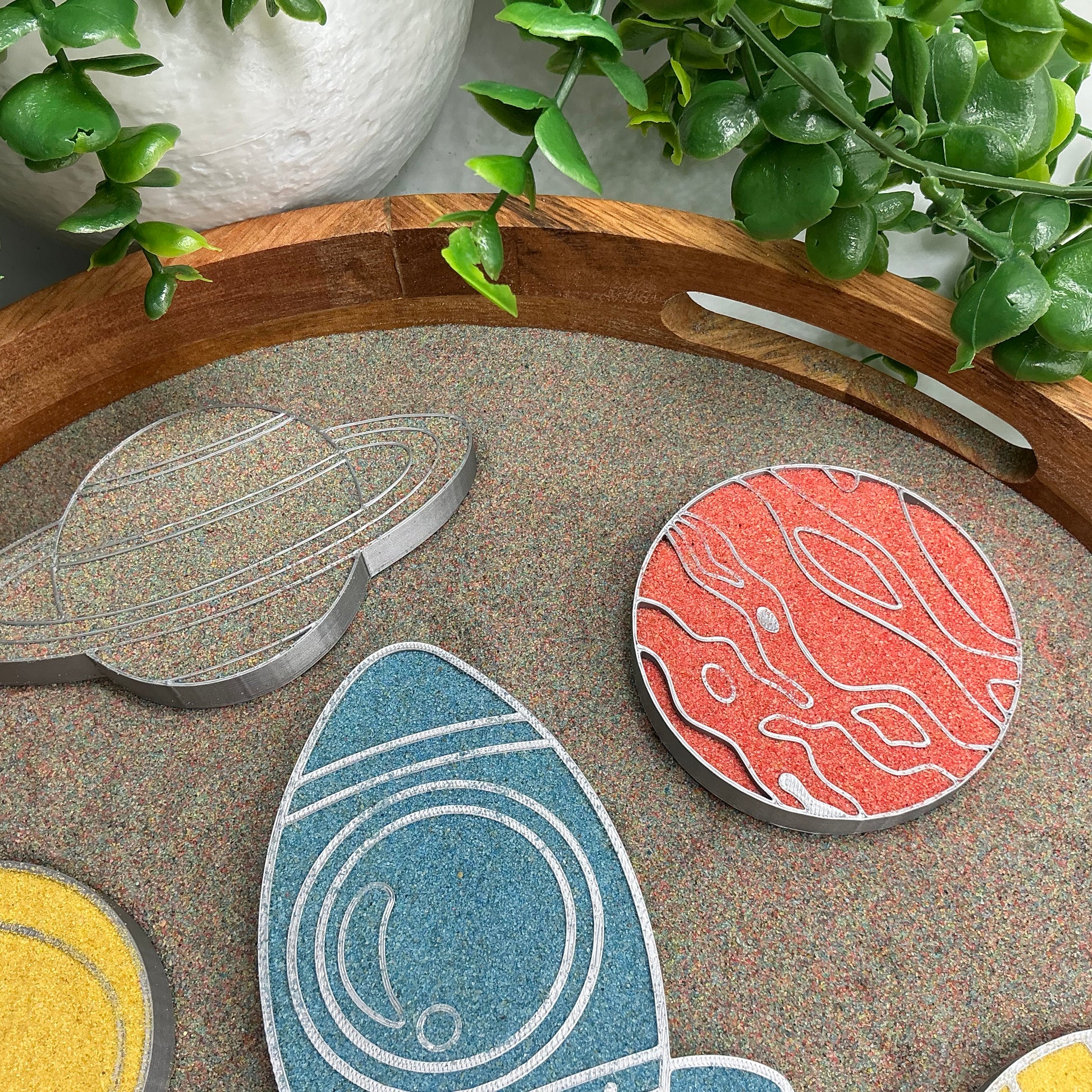 Space Sensory Filling Trays 6 Piece Set - colour option