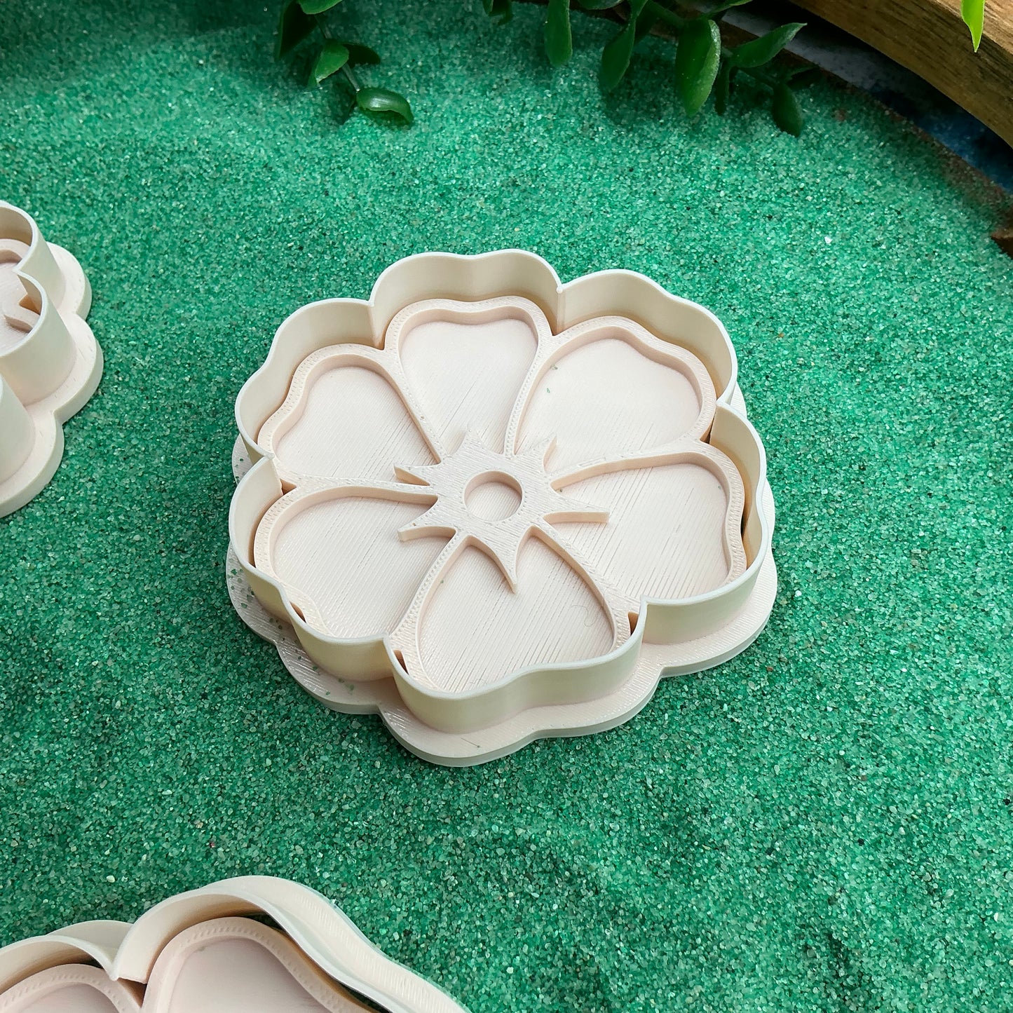 3D-printed flower garden play dough cookie cutter set - 4 piece mini meadow starter set - view 5 of 11
