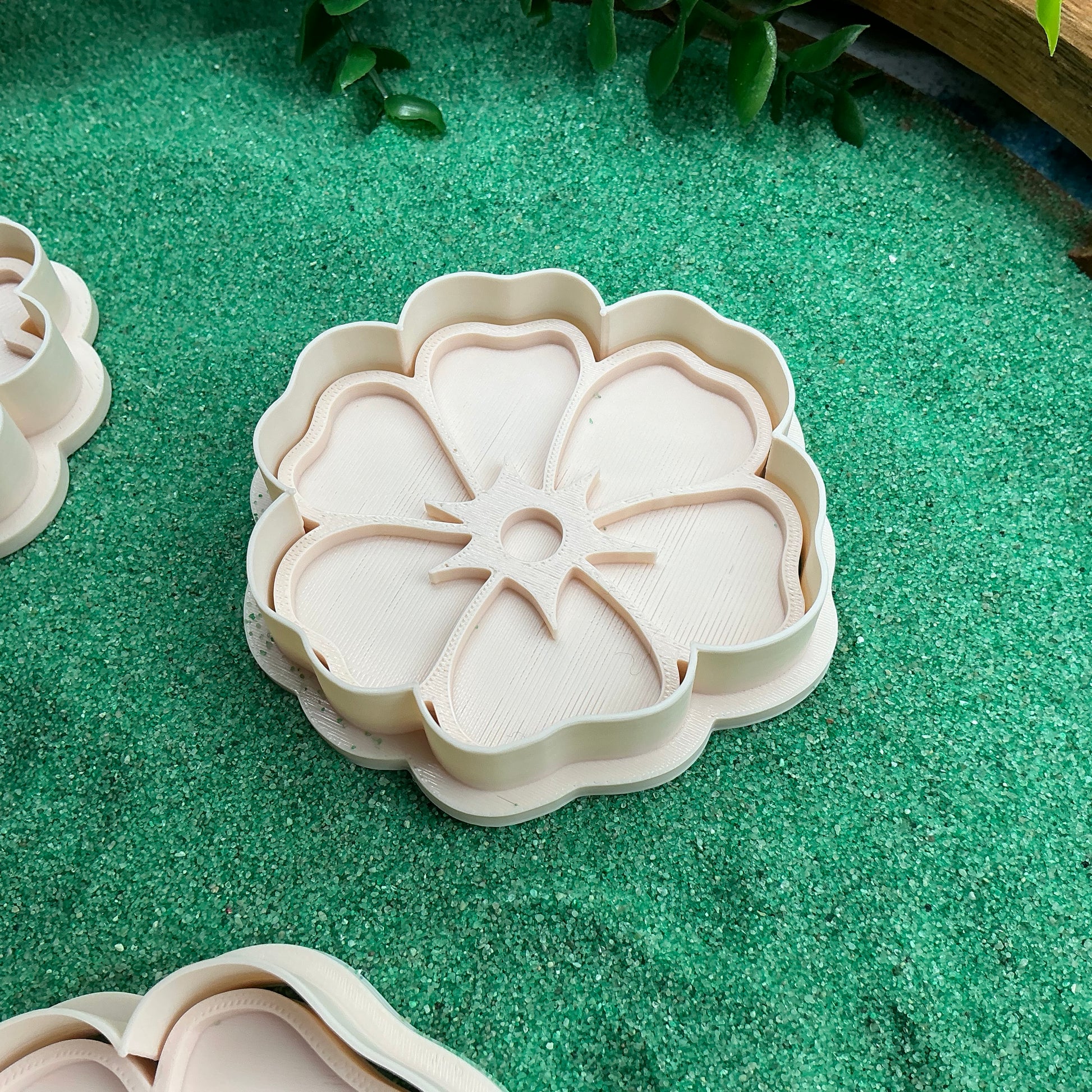3D-printed flower garden play dough cookie cutter set - 4 piece mini meadow starter set - view 5 of 11
