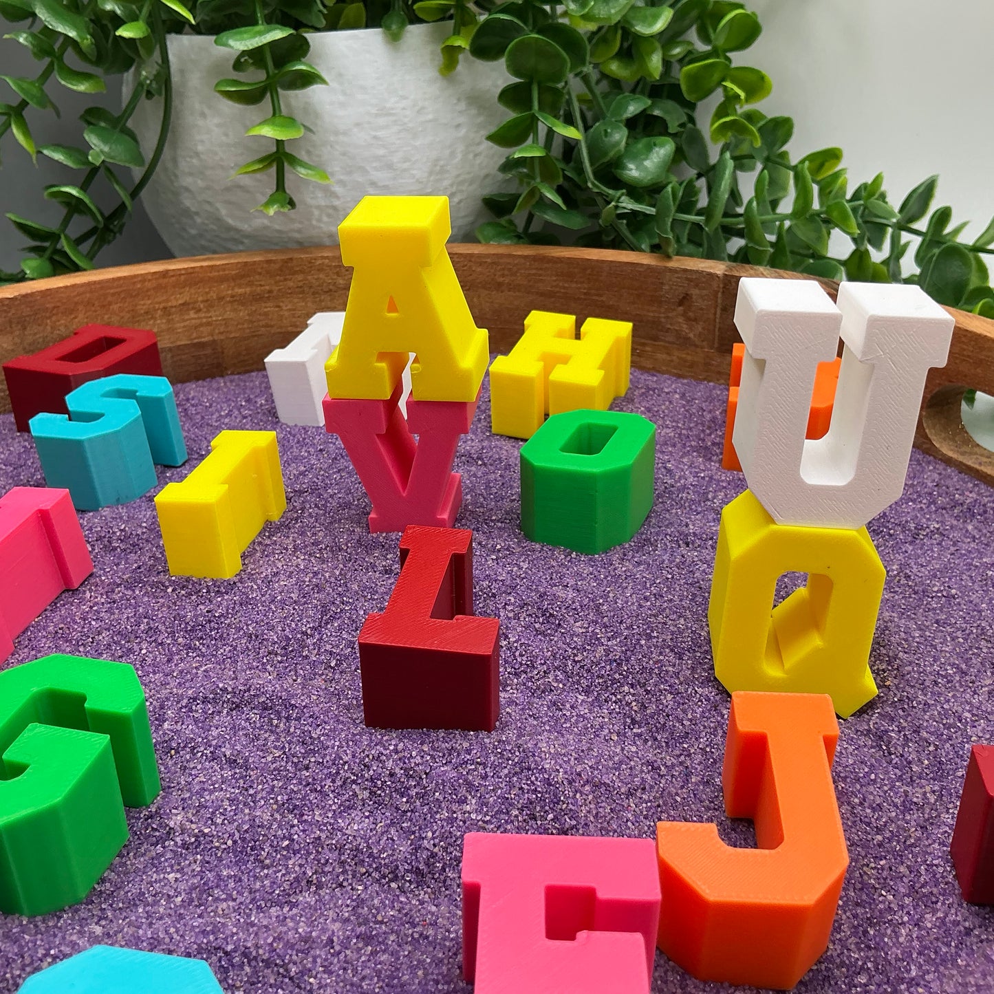 Small chunky stacking alphabet letters A to Z
