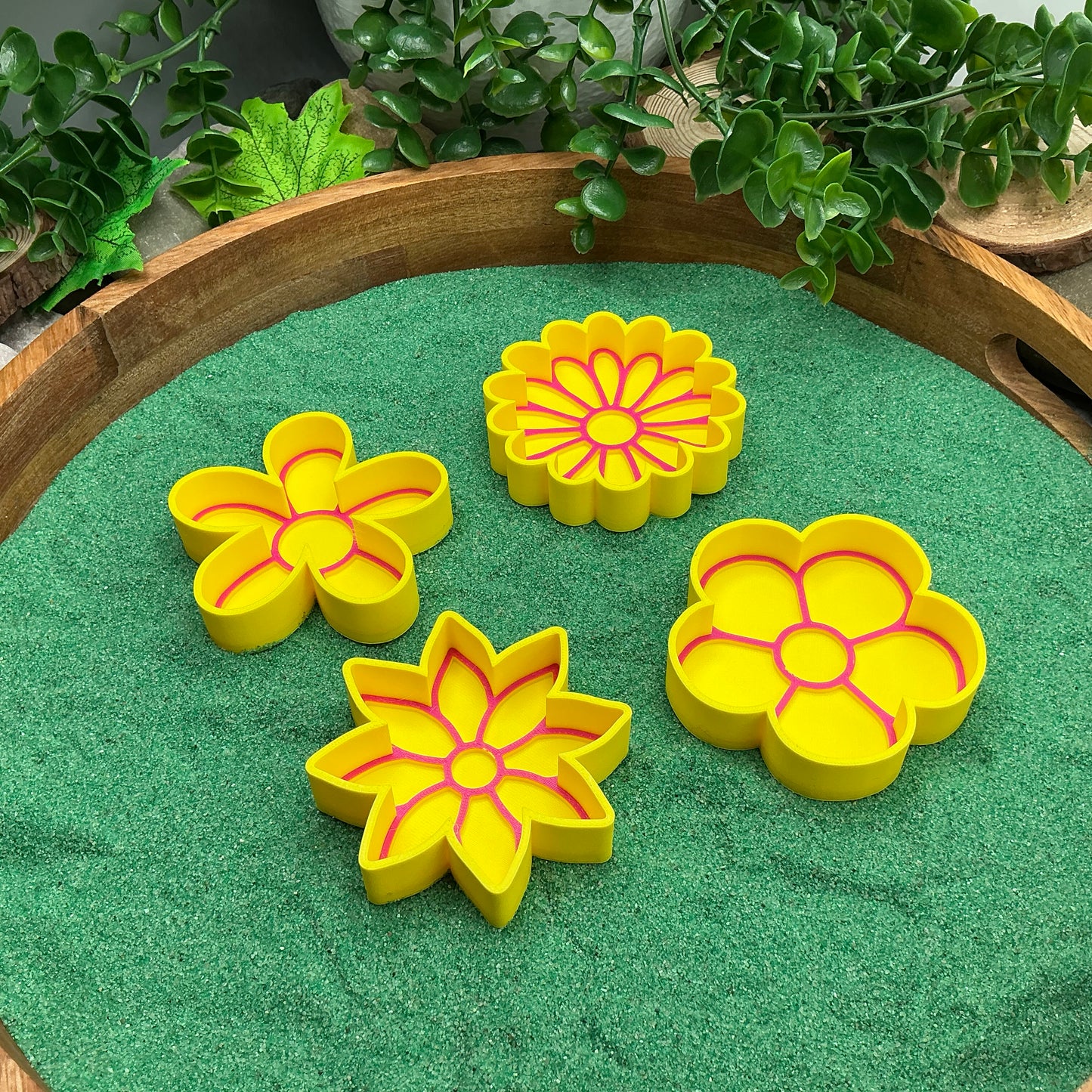 3D-printed flower sensory fill shape set - 4 piece for tuff trays, sandpits and garden play - view 7 of 9