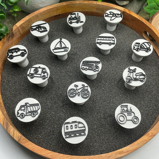 Transport theme play dough stamps 14 piece set
