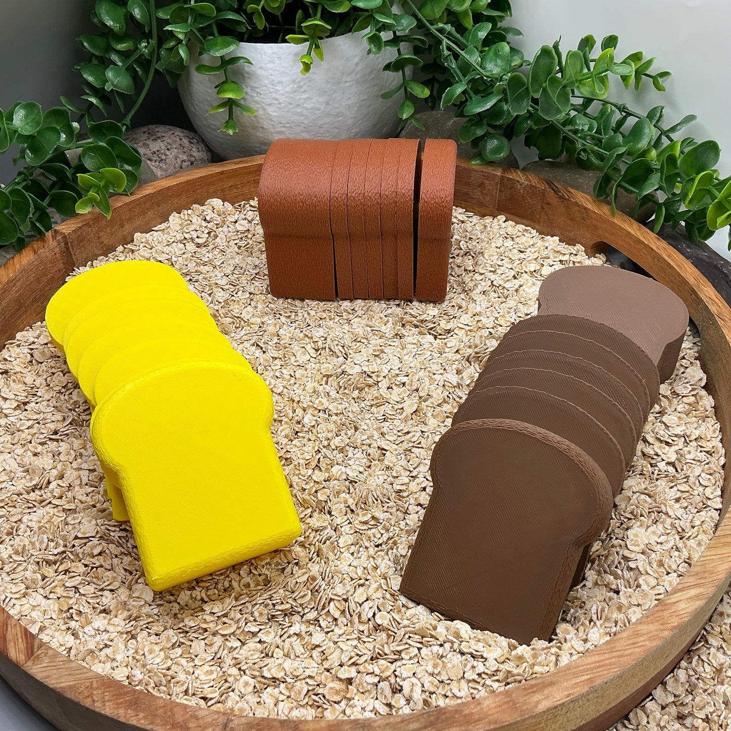 Pretend role play kitchen food, a loaf of bread bakery set up