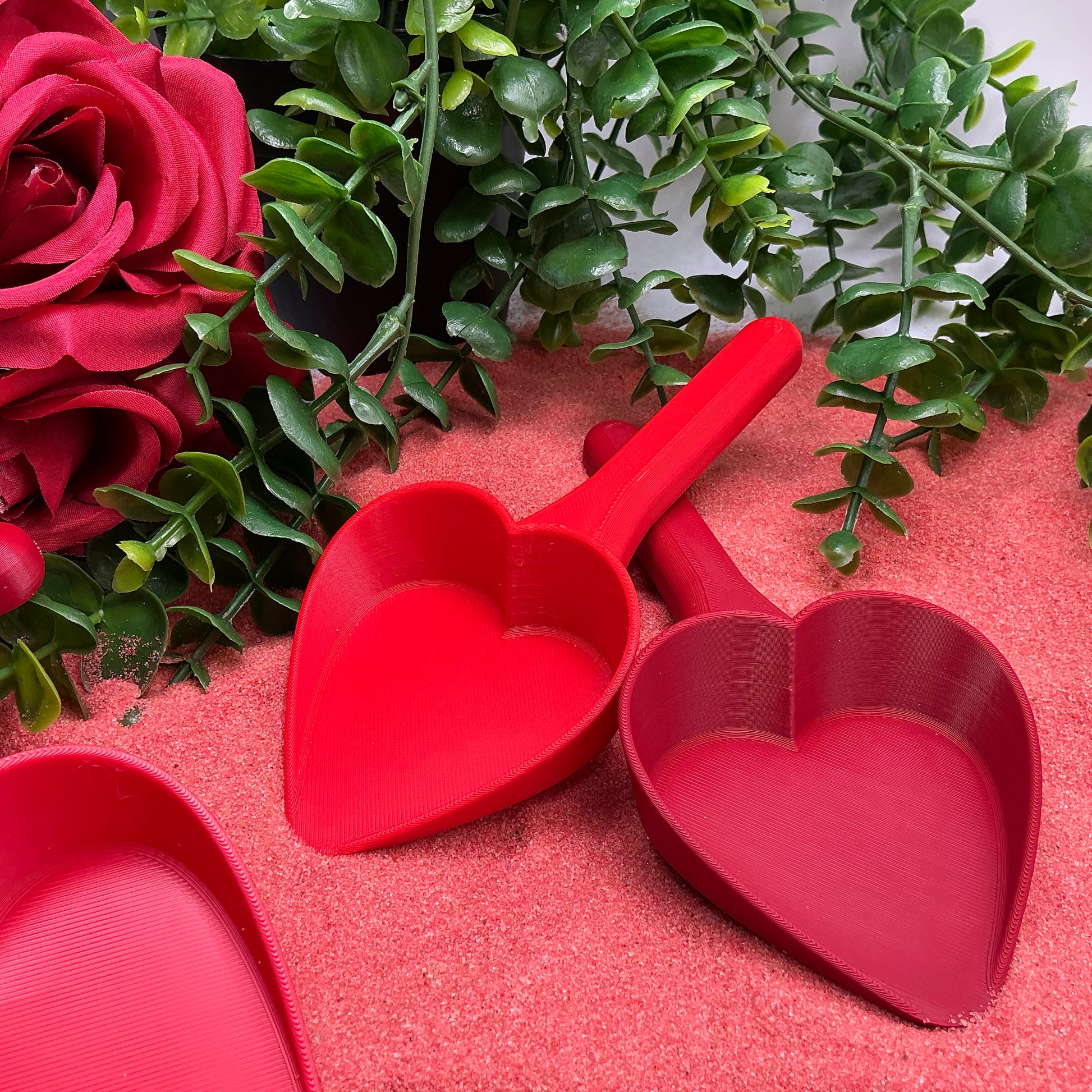 Valentine's Day Cupcake Sensory Trays & Heart Scoops Eco Friendly Montessori Toy - View 11