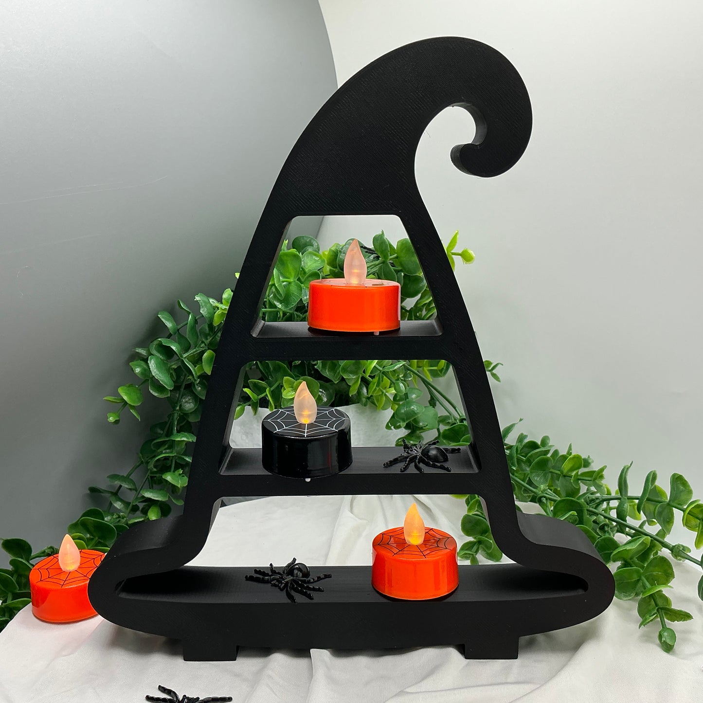 Halloween mini shelves set Cauldron, Pumpkin & Witches Hat