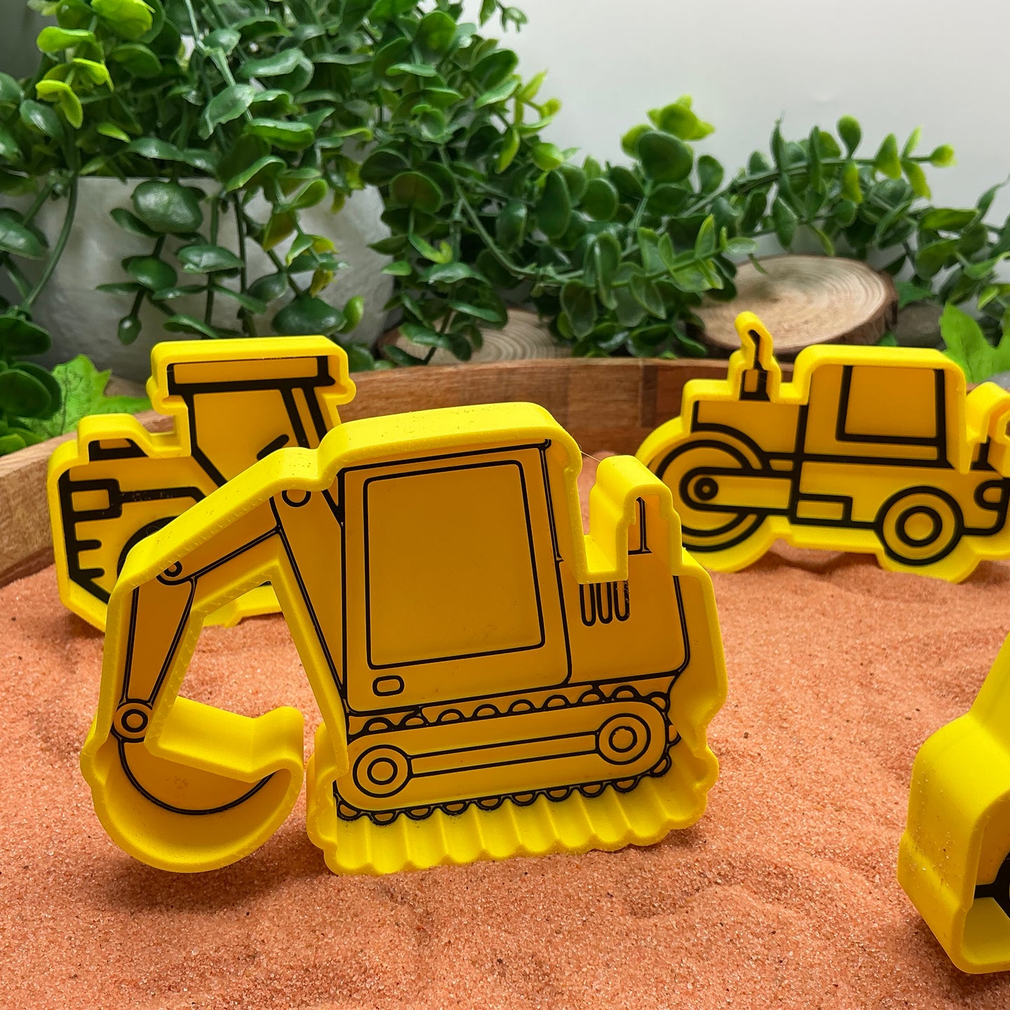 3D-printed construction vehicles sensory fill shape set - 4 piece colour set B for tuff trays and sandpits - view 3 of 14