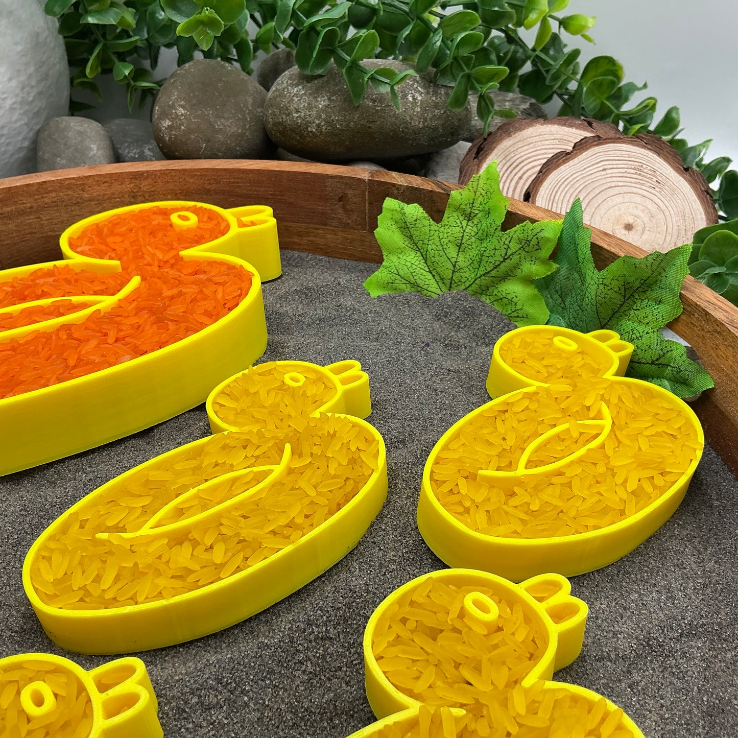 Five Little Ducks Sensory Tray Set 6 Piece Set Eco-Friendly 3D Printed Nursery Rhyme Activity