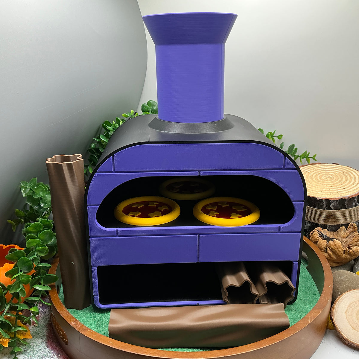 Large Pizza Oven Stove Set Kitchen Food Role Play Set Eco-Friendly 3D Printed