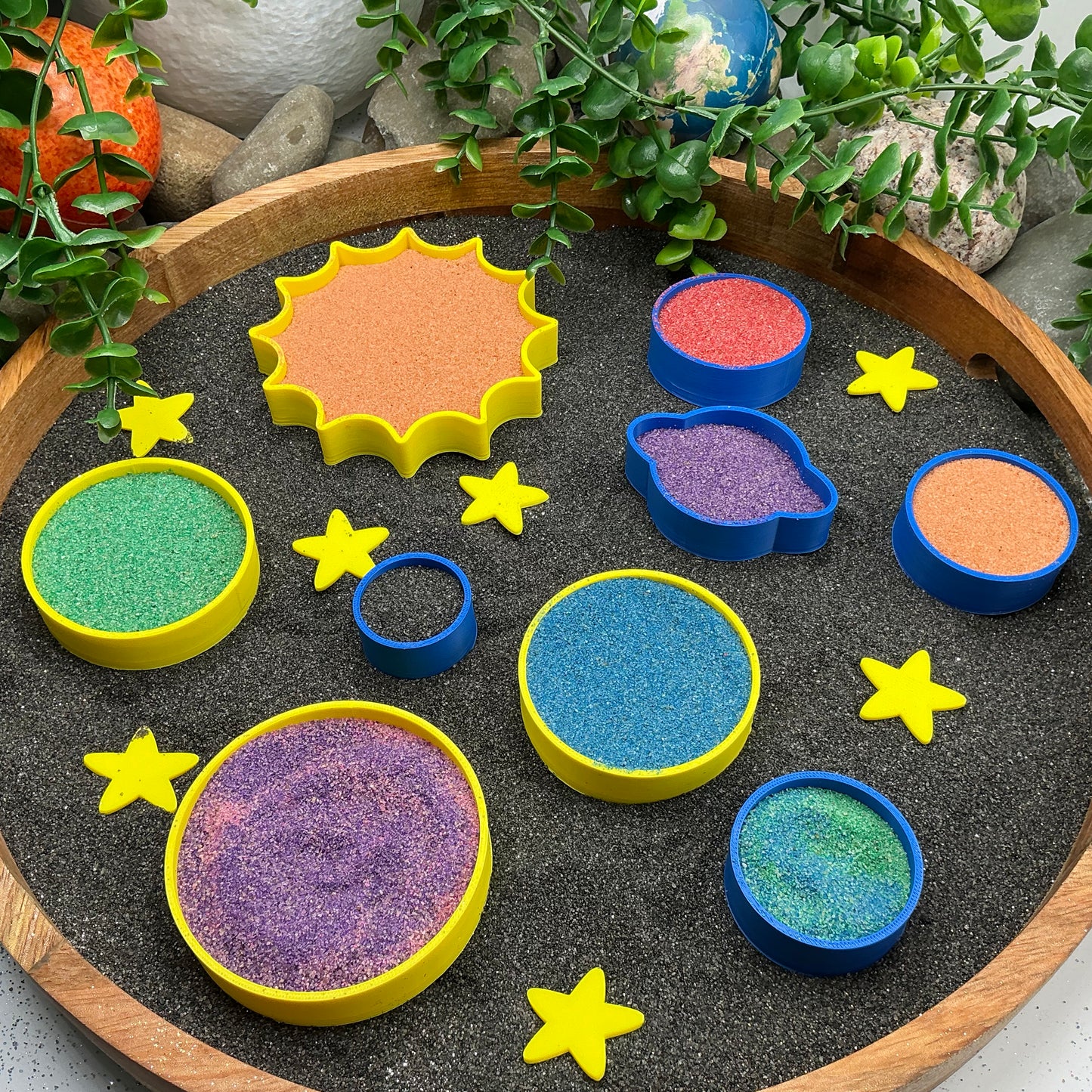 3D-printed sun and solar system sensory fill shape set - 9 piece with sun and 8 planets - view 13 of 14