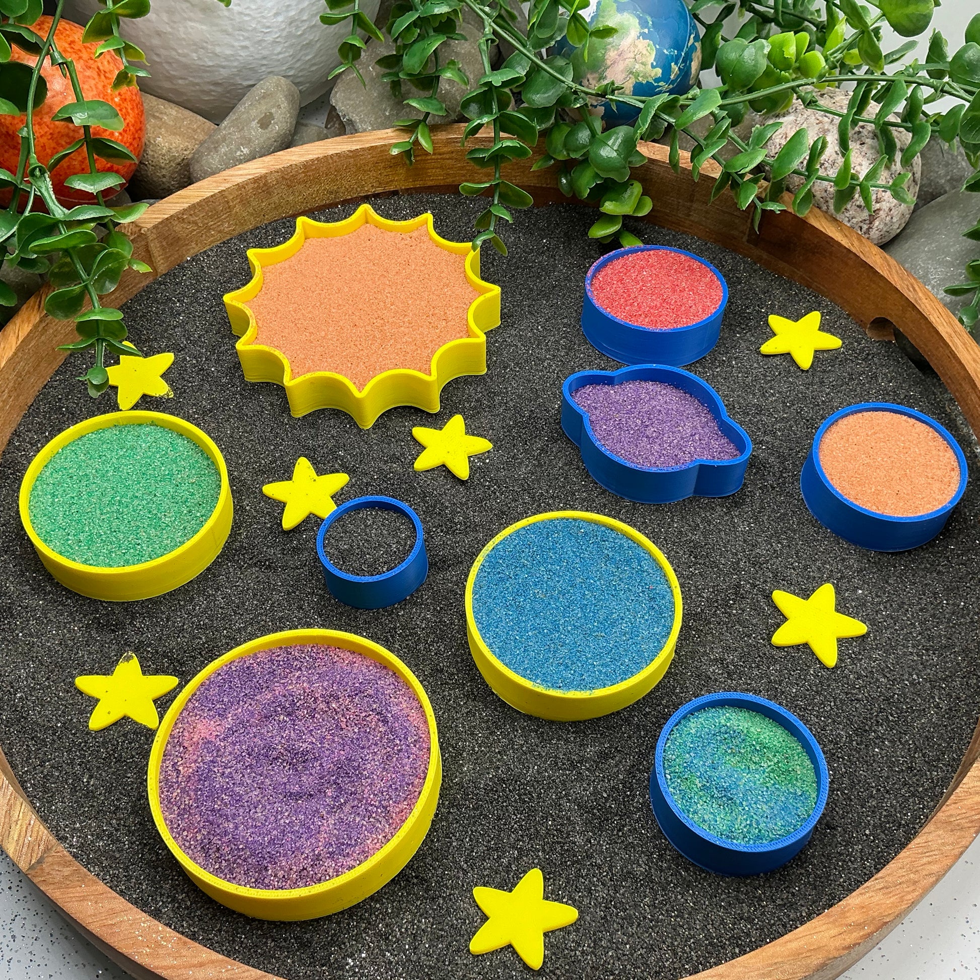 3D-printed sun and solar system sensory fill shape set - 9 piece with sun and 8 planets - view 13 of 14