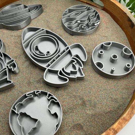 Space Sensory Filling Trays 6 Piece Set - alternative view