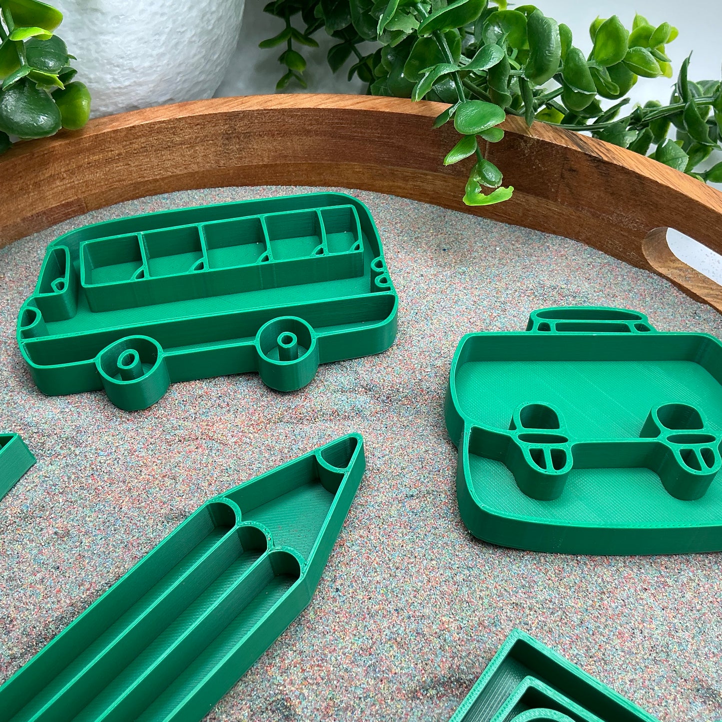 School Sensory Filling Trays 5 Piece Set - scale reference