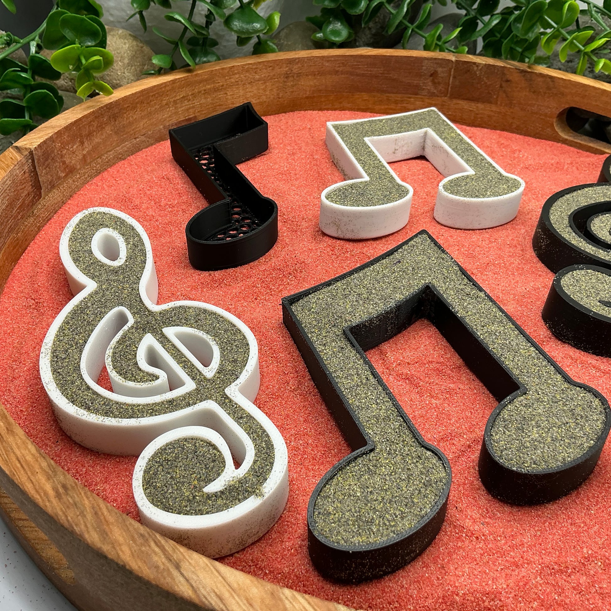 3D-printed musical notes sensory filling tray, 6-piece set for sand and rice tuff trays - view 7 of 10