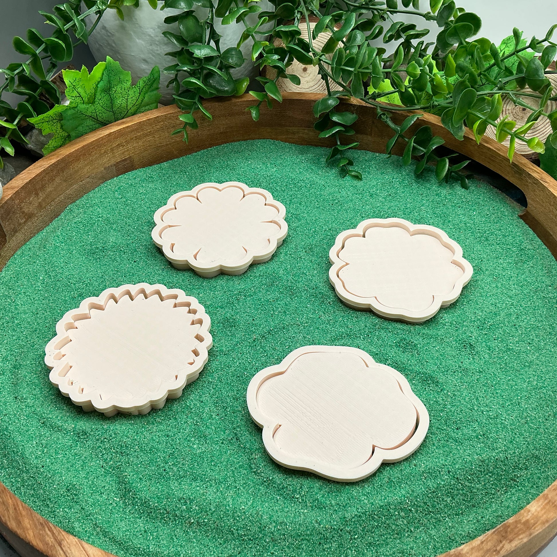 3D-printed flower garden play dough cookie cutter set - 4 piece mini meadow starter set - view 10 of 11