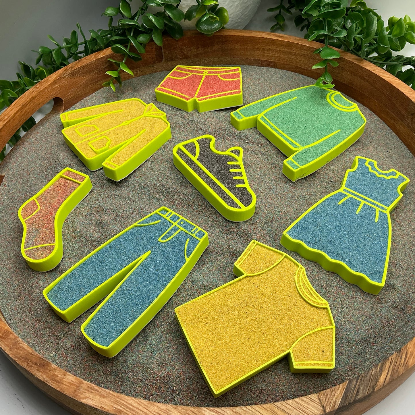 Clothes Sensory Filling Trays 8 Piece Set - additional view