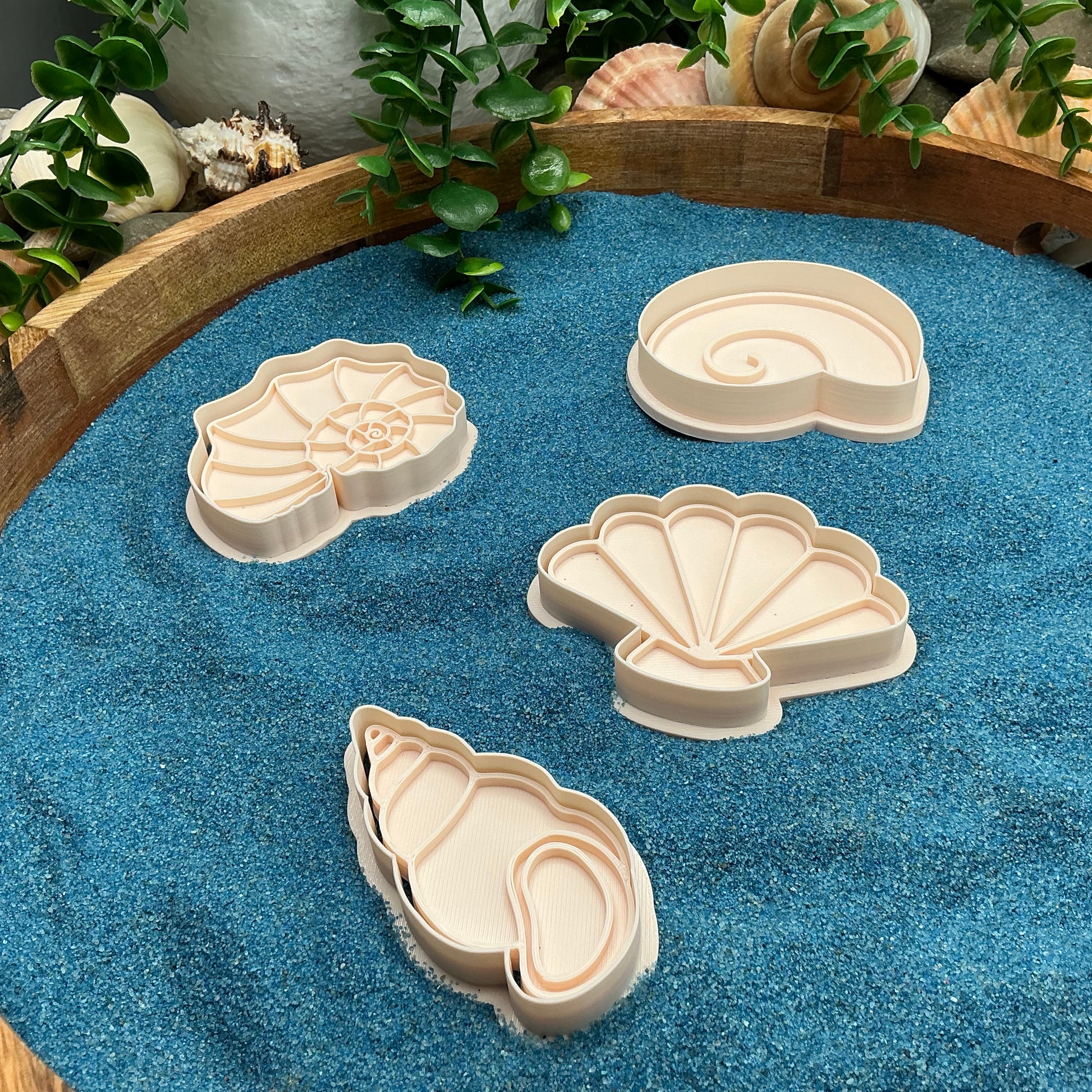3D-printed sea shells play dough cookie cutter set - 4 piece ocean beach theme - view 2 of 9
