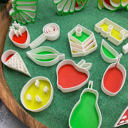 Caterpillar , Butterfly & cocoon 16 piece food set story book telling Sensory Filling Trays Set - Eco-Friendly 3D Printed 19 piece total