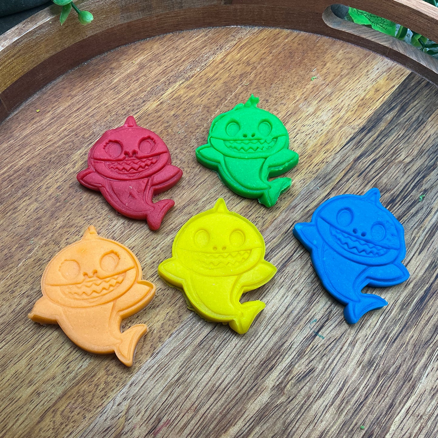 3D-printed shark family play dough cookie cutter set - 5 piece graduated size ocean theme - view 8 of 11