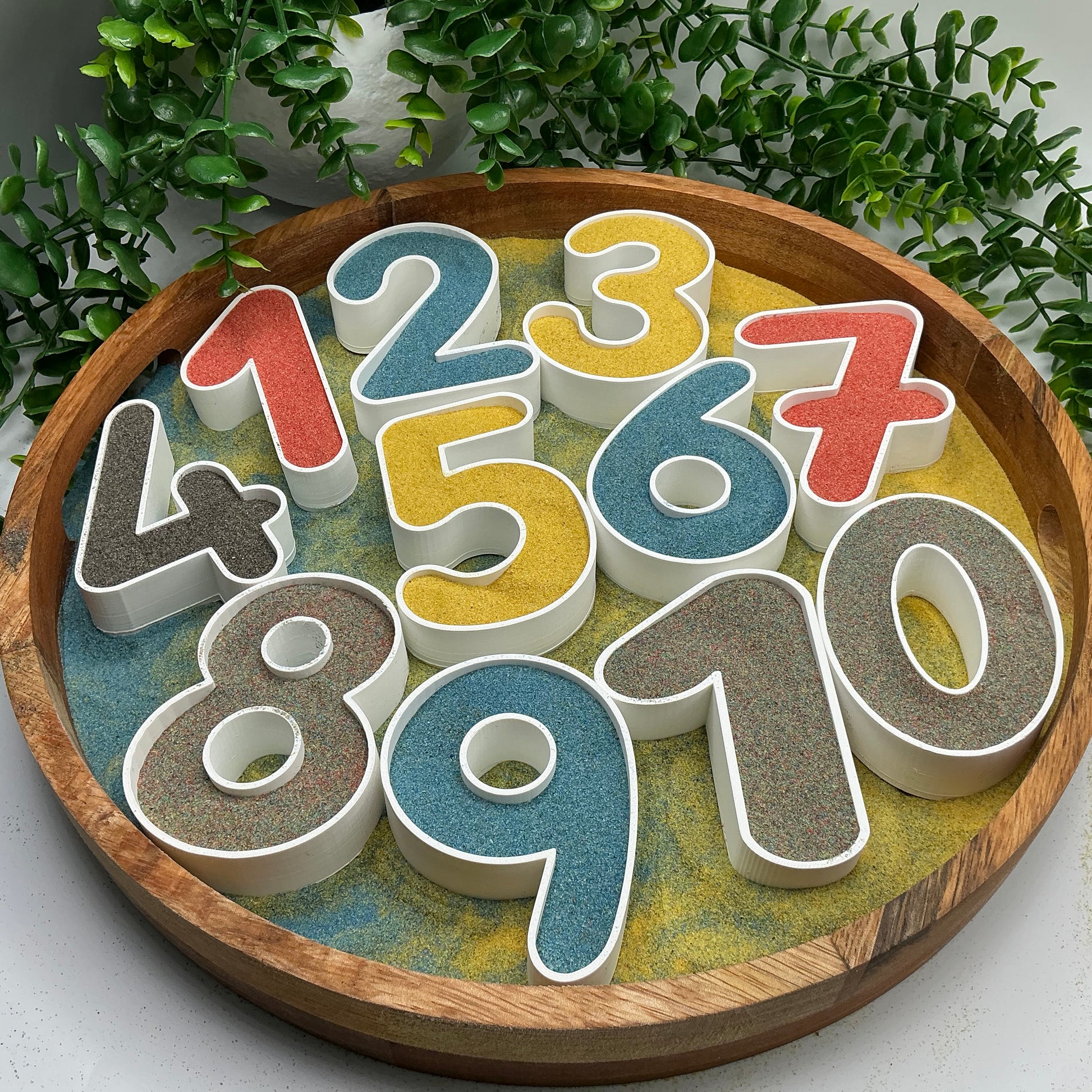 3D-printed large numbers 1 to 10 sensory filling tray for early maths - view 8 of 8