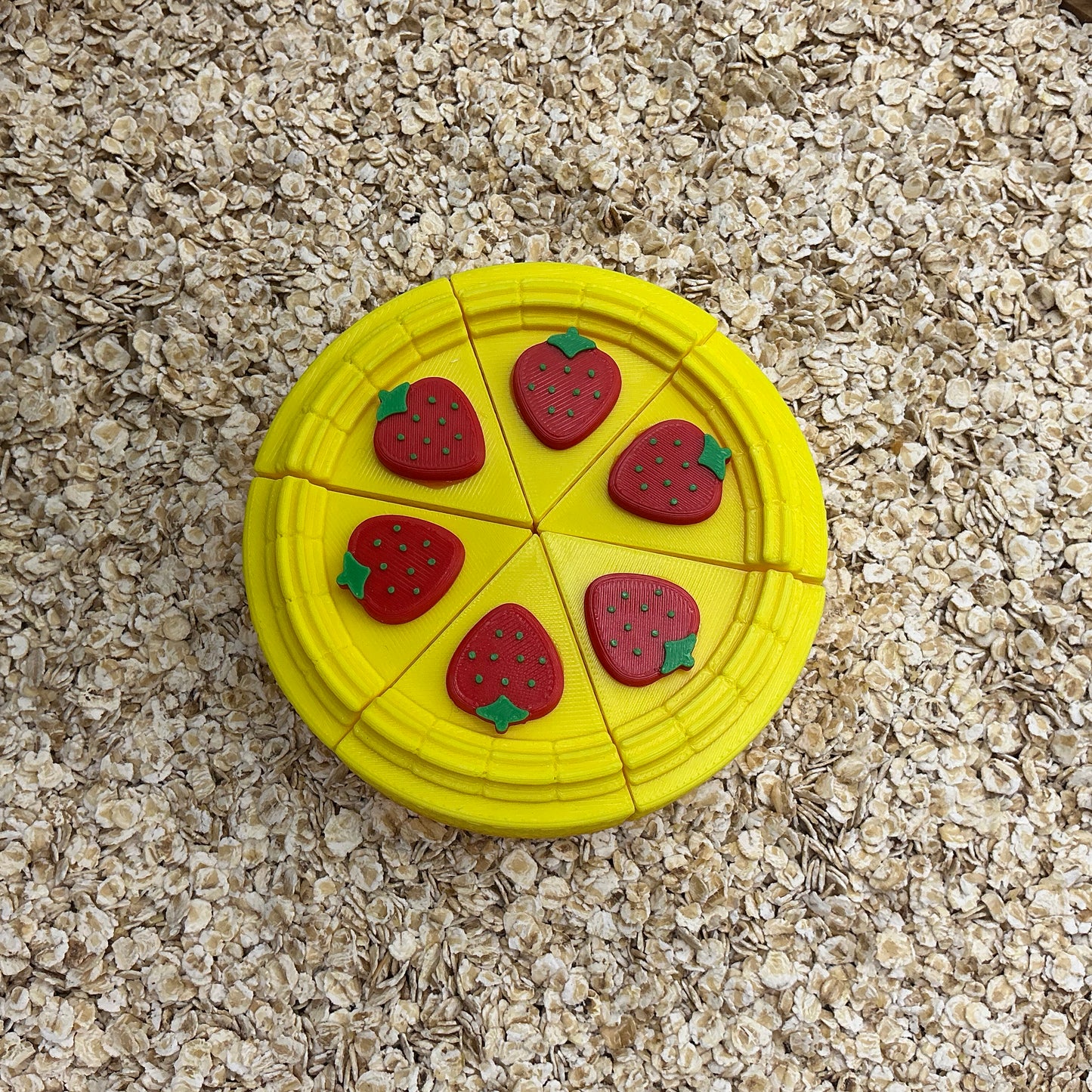 6 wedge slices cake role play pretend food play small cake