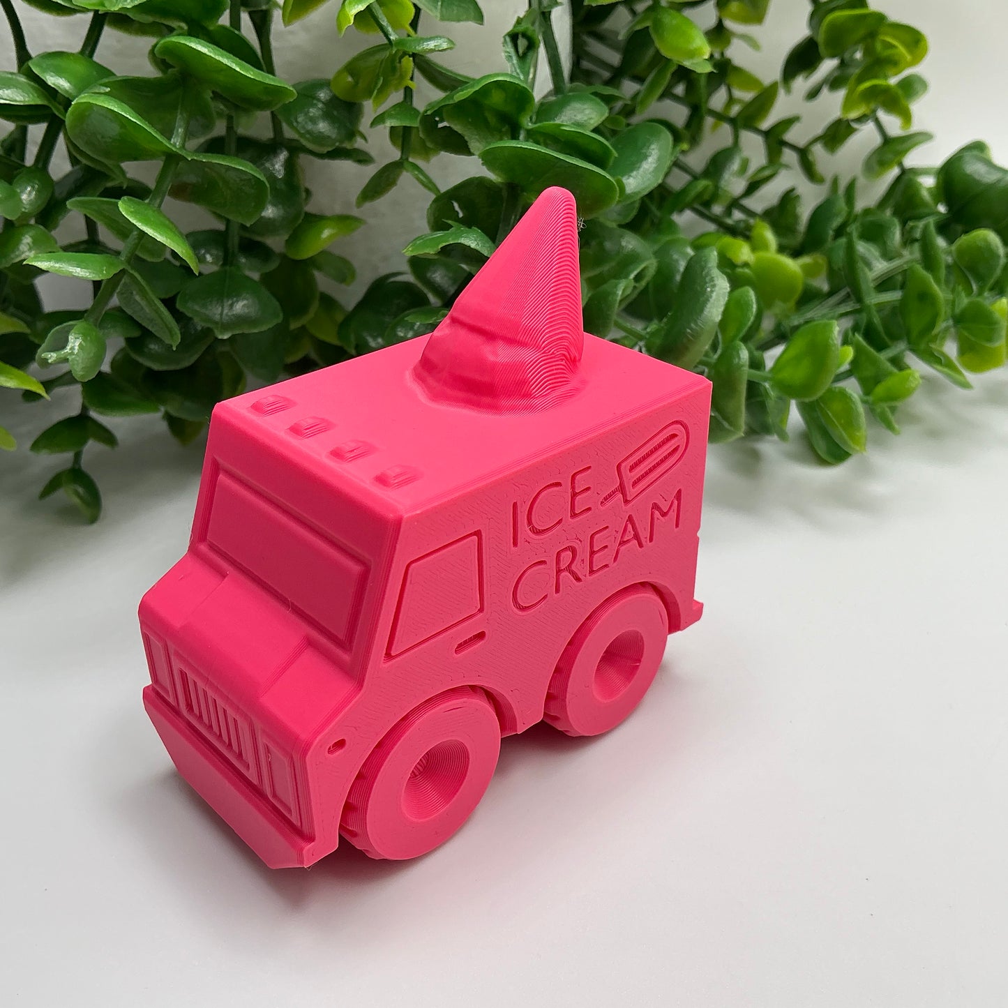 Ice Cream Van Truck Pretend Play Food Truck Classic Summer Vehicle Durable Su... - scale reference