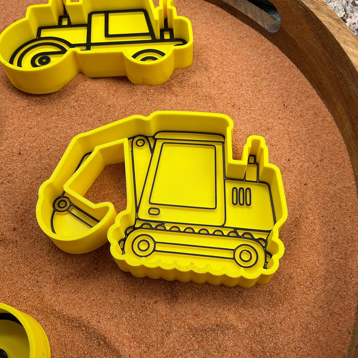 3D-printed construction vehicles sensory fill shape set - 4 piece colour set B for tuff trays and sandpits - view 10 of 14