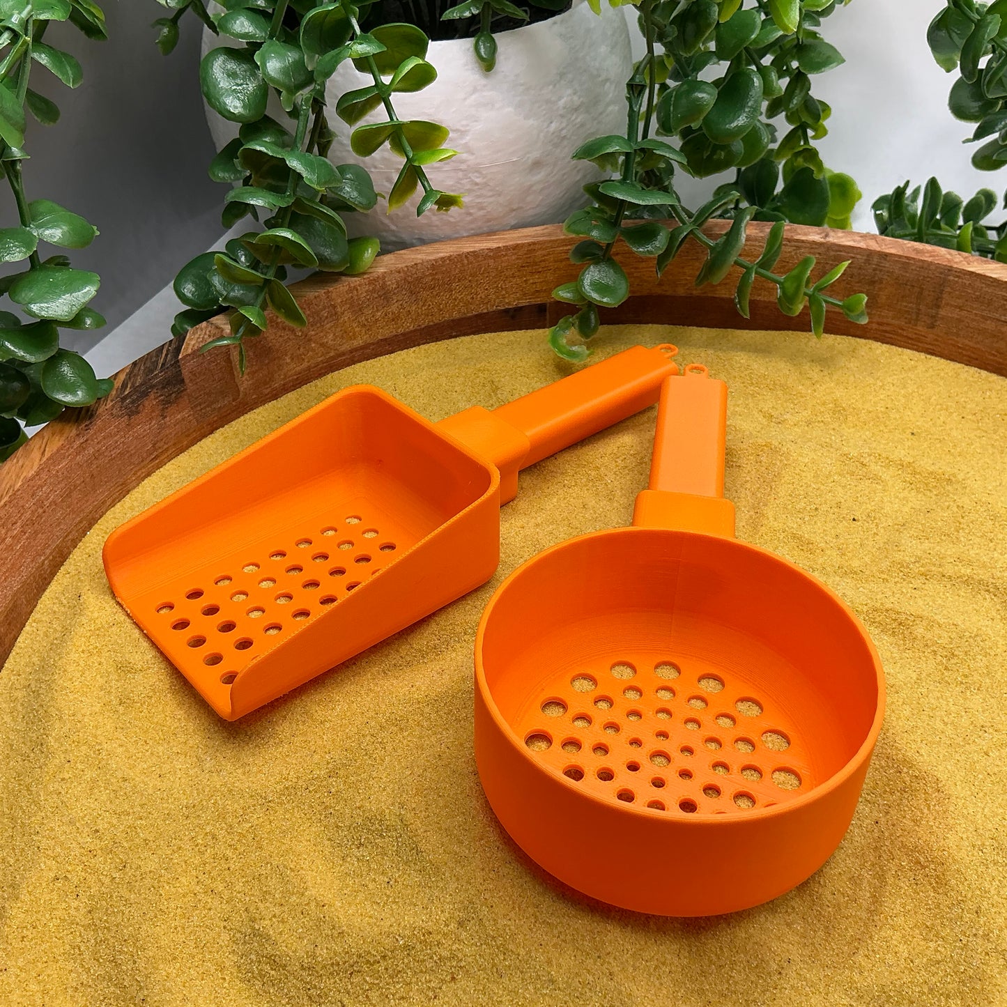 Sand & Water Sieve Set (2 Piece) Sieve Set for Sand Tray & Water Trays - in use