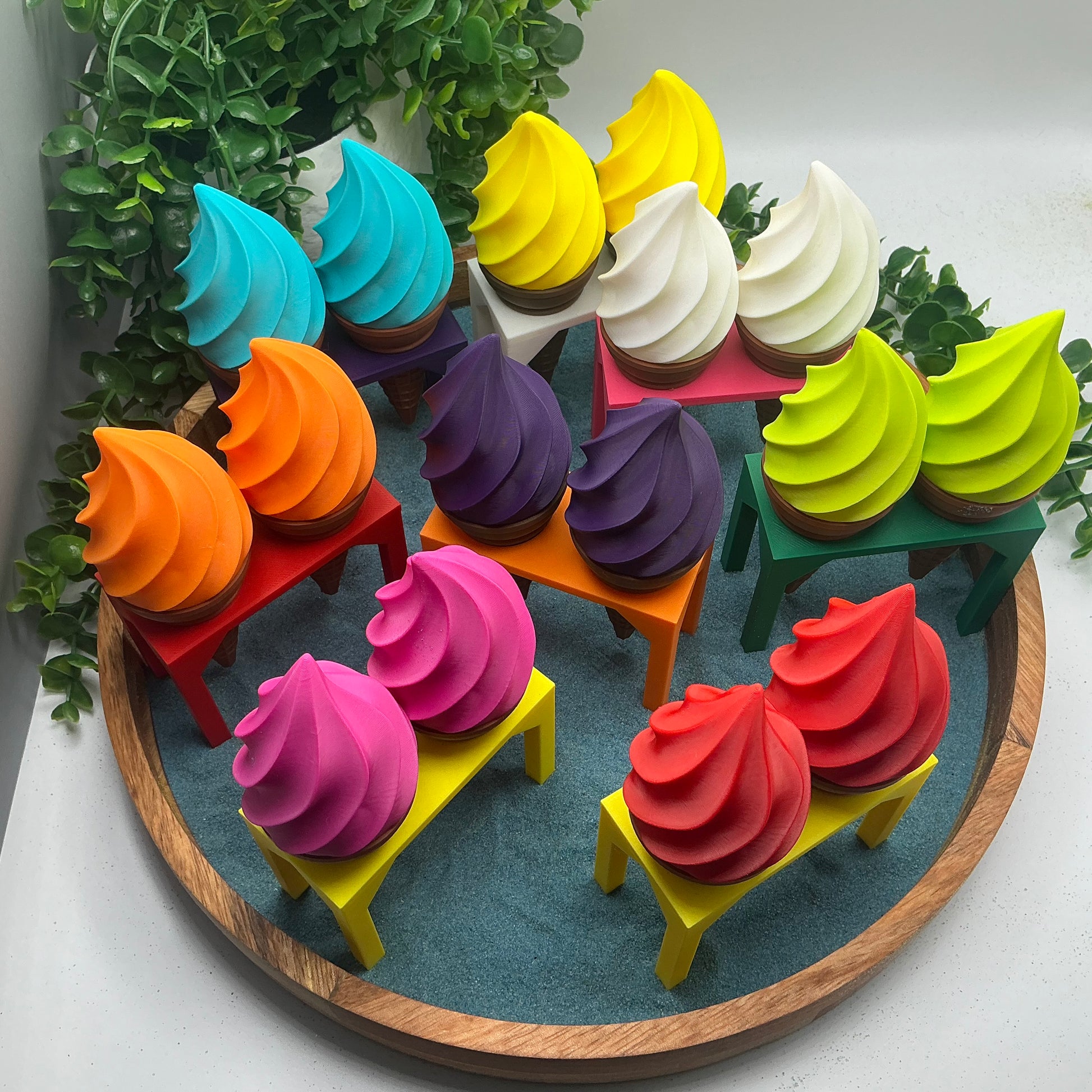 Ice Cream Scoops & Cones Twist Action Role Play Kitchen Food - side view