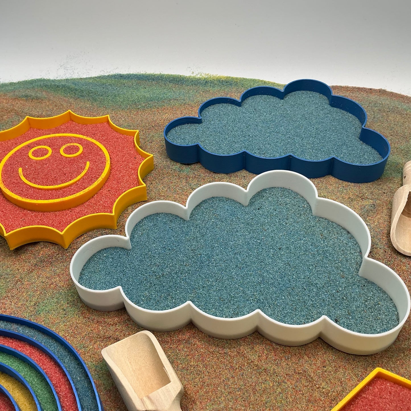 Weather Sensory Filling Trays | Choose Sun, Clouds, Rainbow or Lightning Eco-Fri - View 5