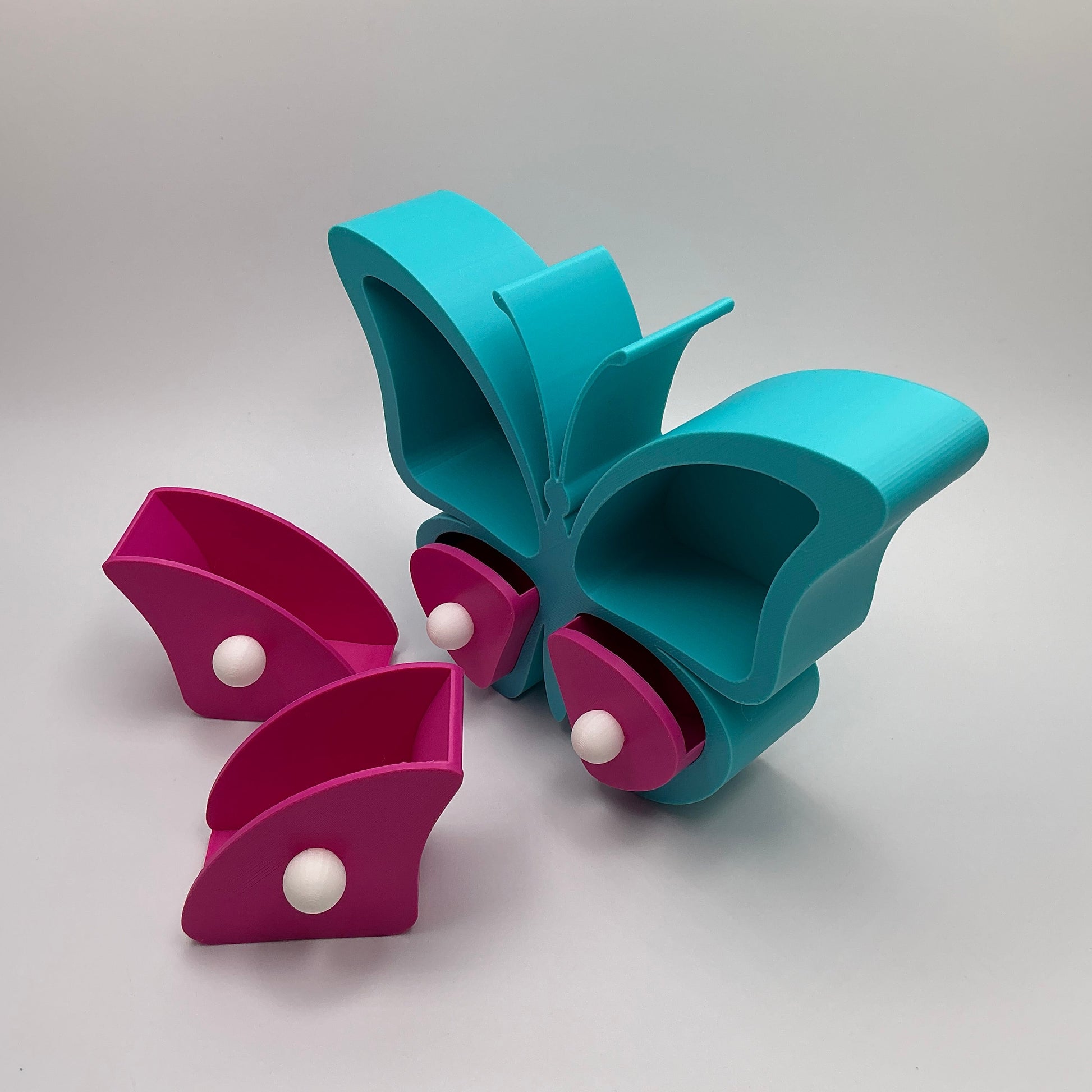 Butterfly Jewellery Box Keepsake Organizer Cute Earring & Ring Storage Girls ... - showing texture