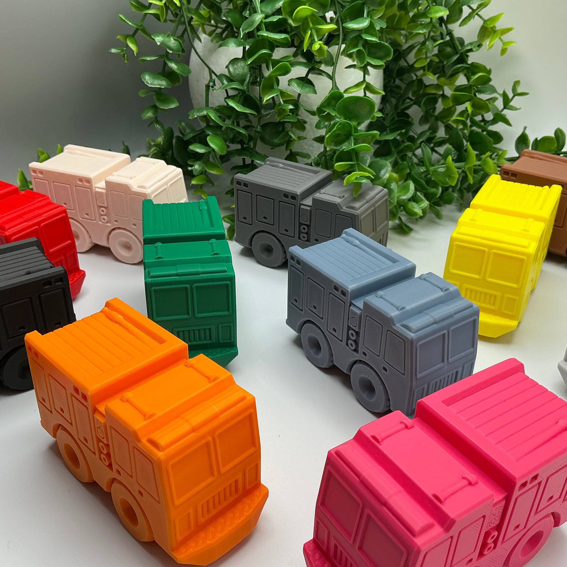 Fire Engine Truck Transport Vehicle Emergency Rescue Toy Durable Firefighter ... - side view