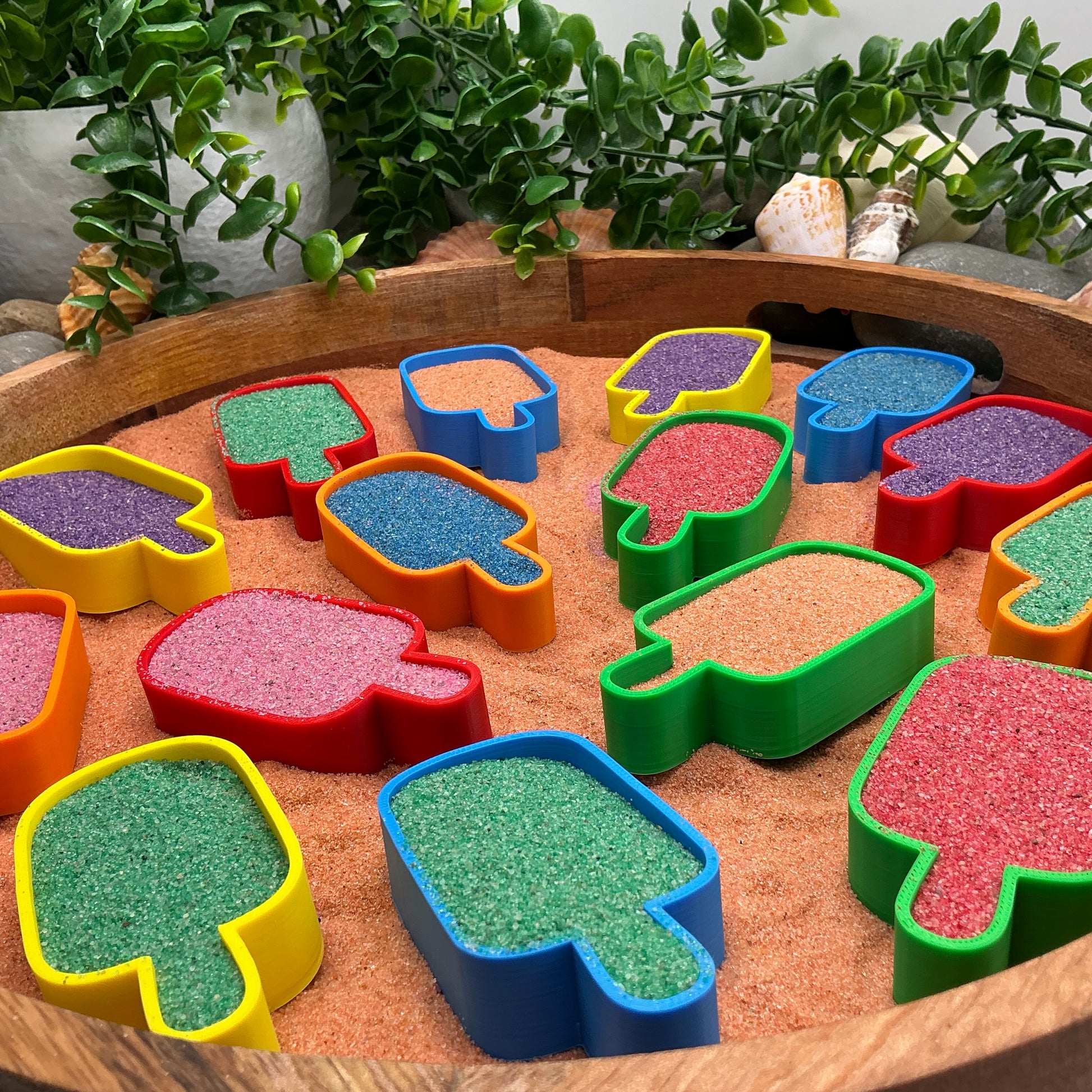 3D-printed ice cream lollies sensory fill shape set - 15 piece with 3 each of yellow, red, orange, blue and green - view 12 of 13