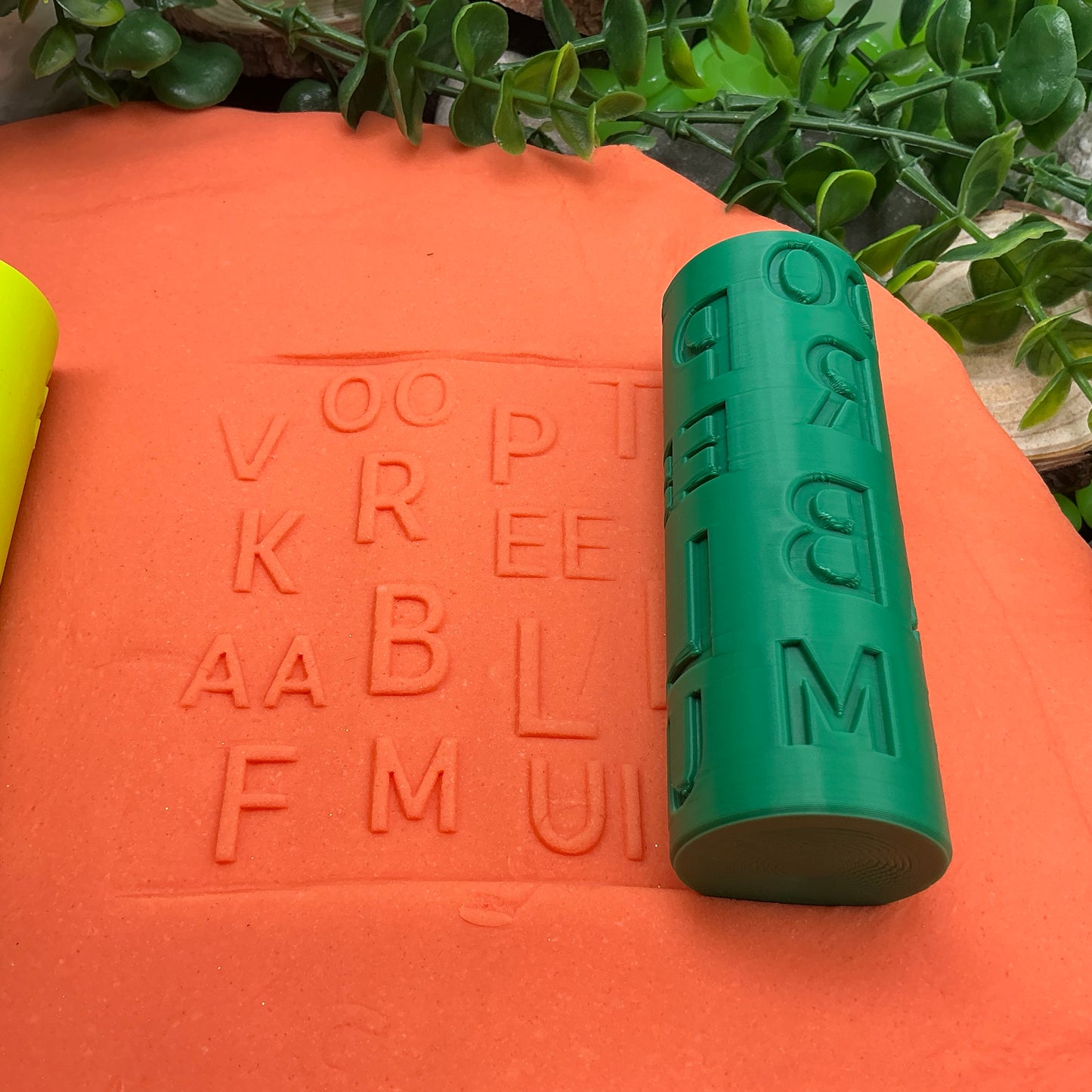 Letter & Numbers Rolling Pin for play dough