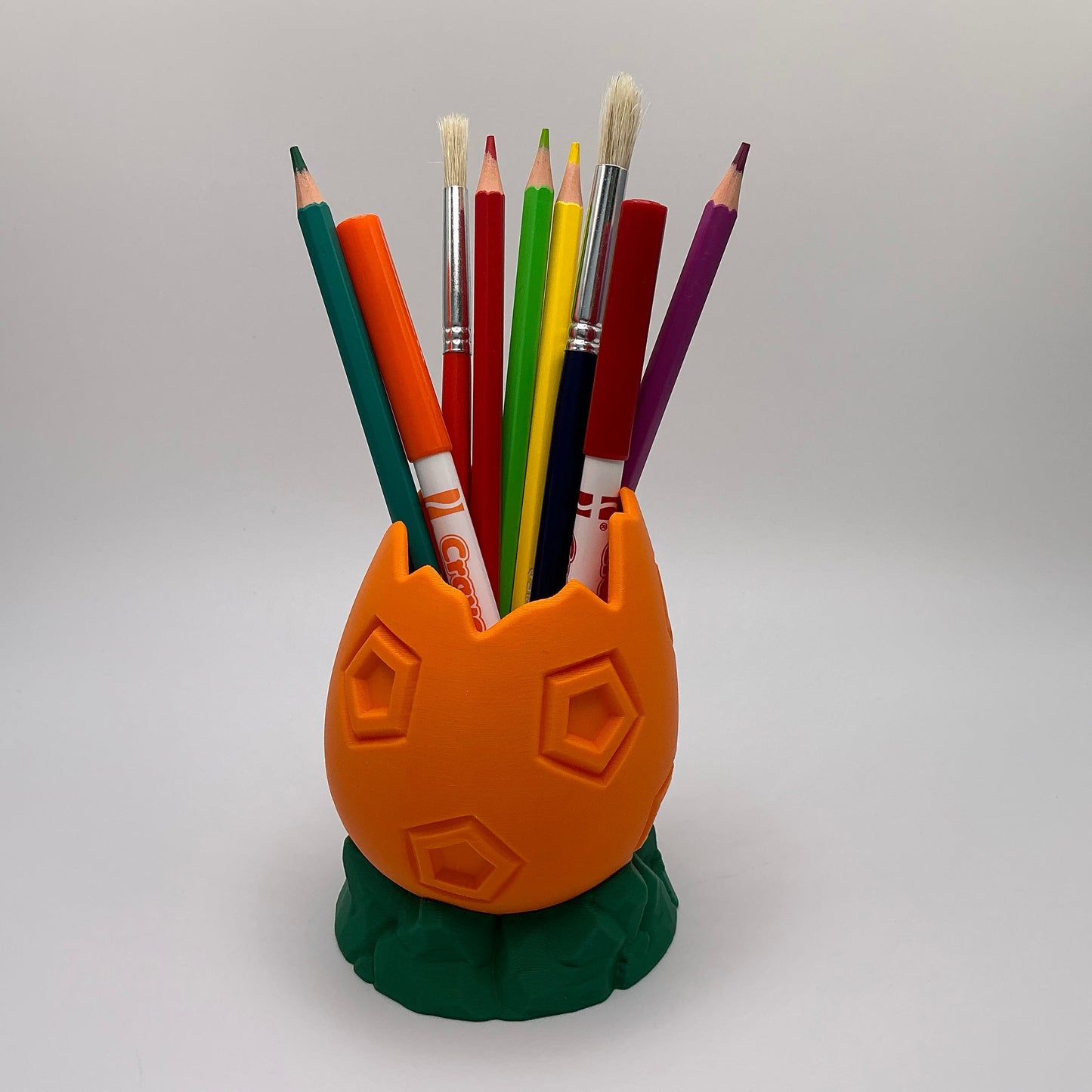 Dinosaur Egg Pencil Holder Cracked Dino Egg Pen Pot Kids Desk Organizer Paint... - packaging view