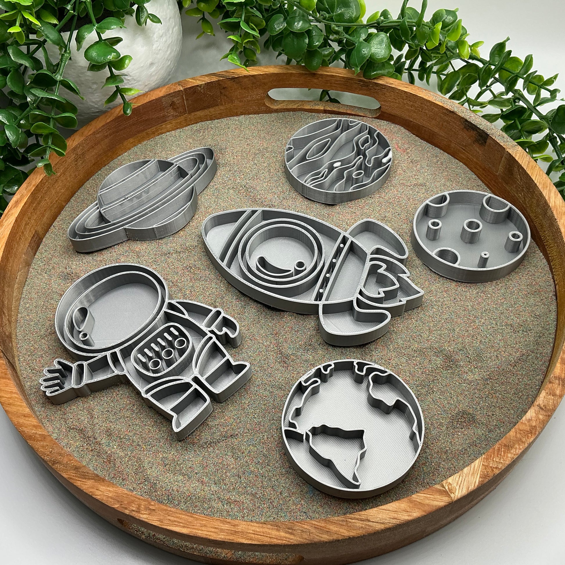 Space Sensory Filling Trays 6 Piece Set - 3D printed eco-friendly toy by Sarah's 3D Prints