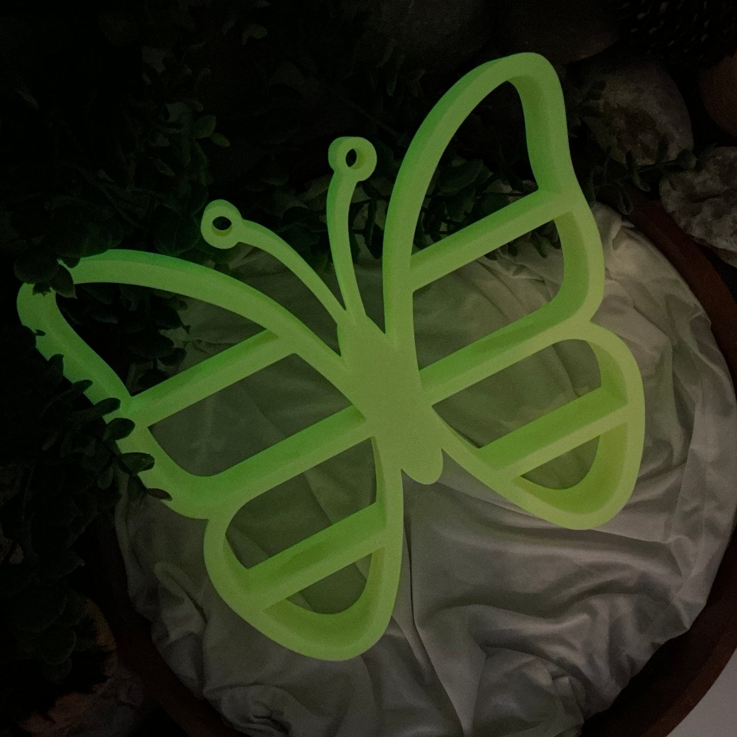 Butterfly table top mini shelf display glow in the dark