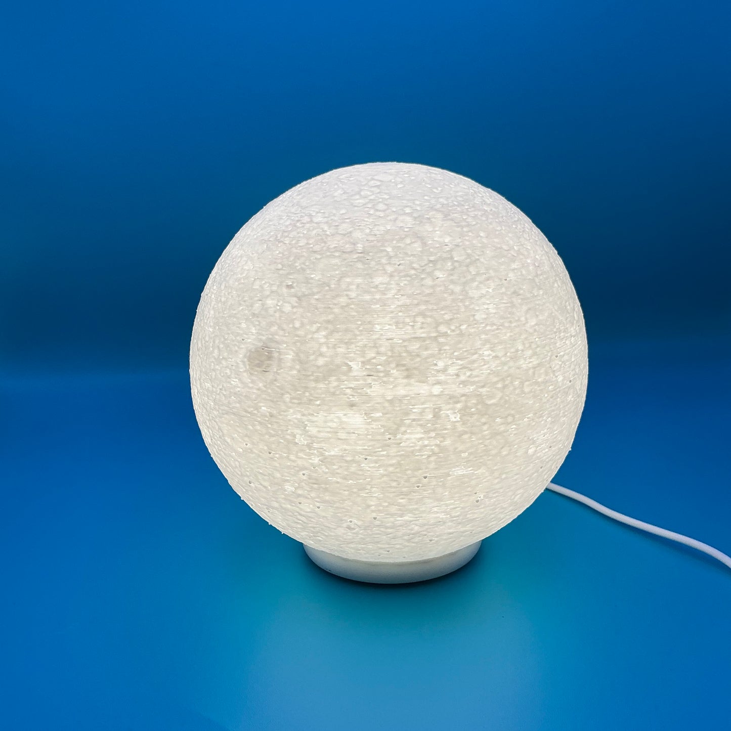 6" High-Res 3D Printed Moon Lamp | Realistic NASA Lunar Surface Night Light | Ce - Close Up