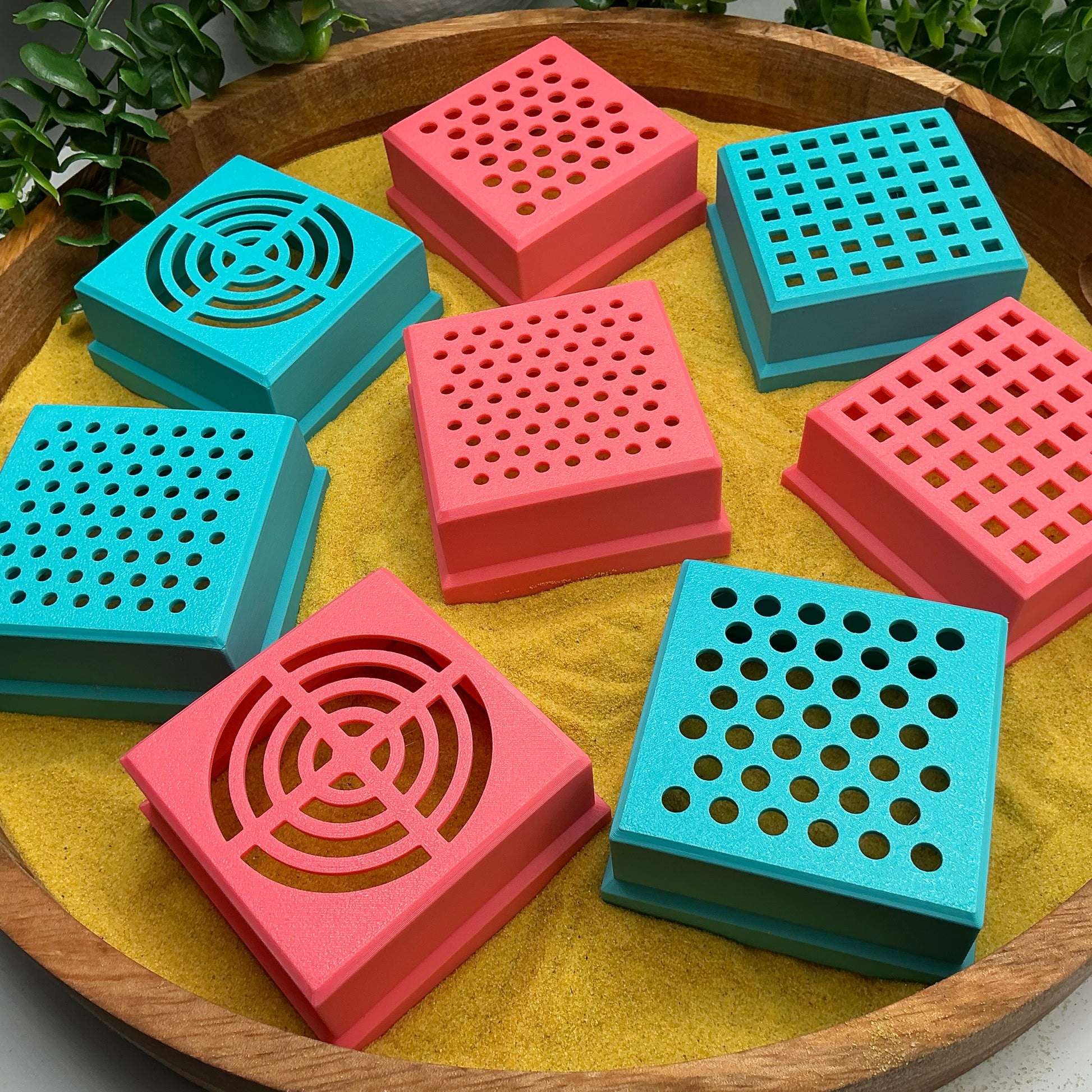 Sand & Water Sieve Set (4 Piece) Stacking Trays - 3D printed eco-friendly toy by Sarah's 3D Prints
