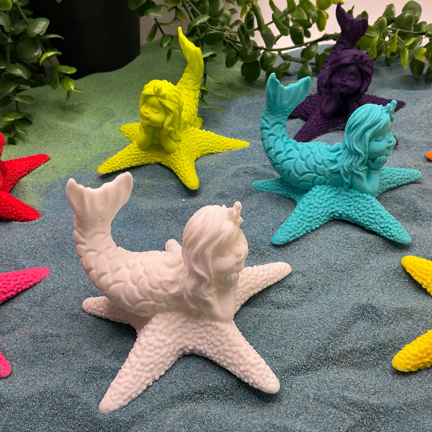 3D Printed Mermaid Princess on Starfish Textured Sensory Toy - View 13