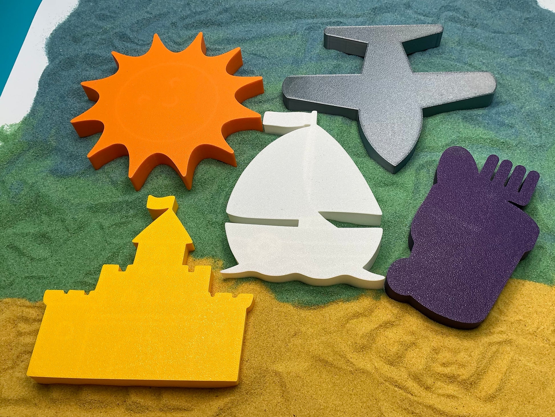 Summer Holiday Sensory Filling Trays Airplane, Boat, Sandcastle or Bucket Eco-Fr - View 33