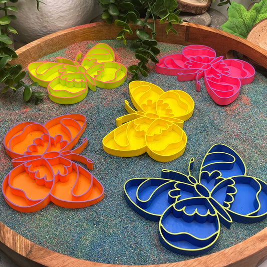 Butterfly fill shapes 5 piece set tuff tray sensory play