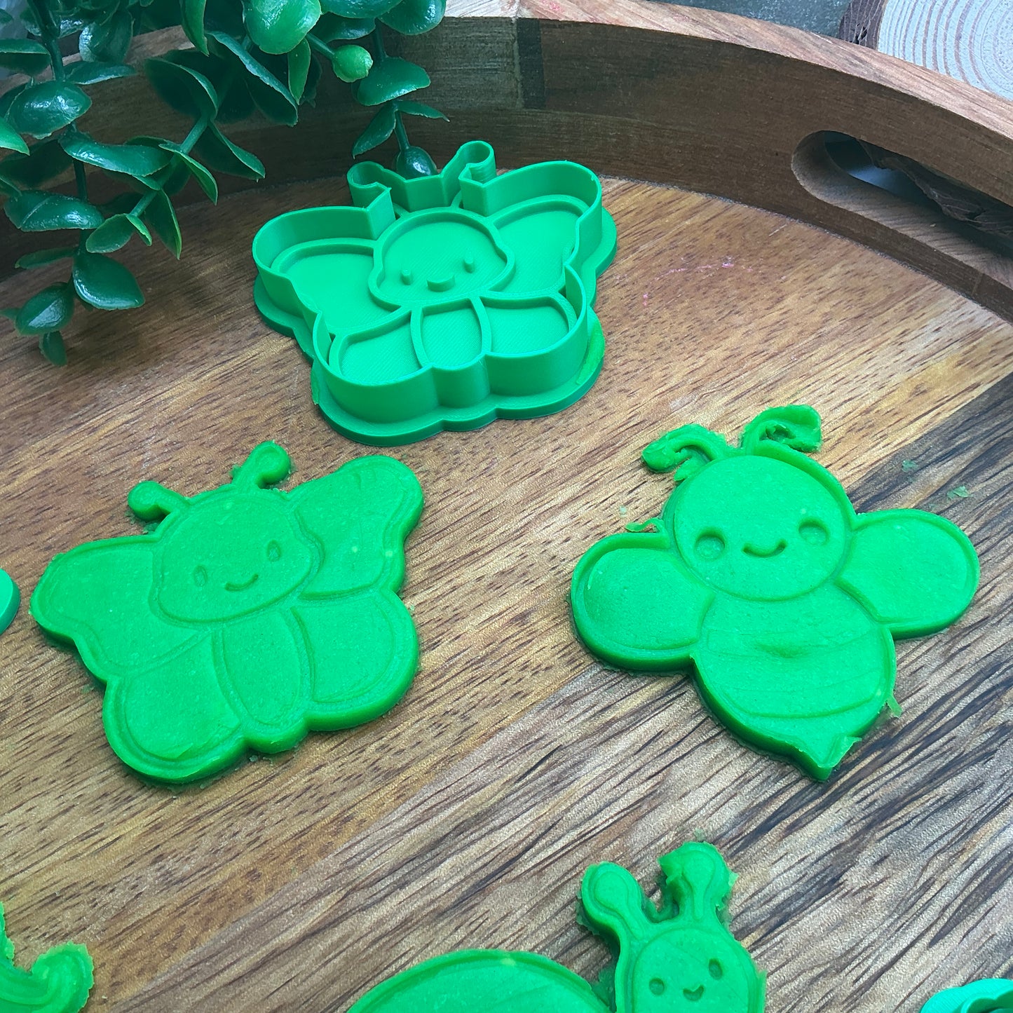 3D-printed spring garden insects play dough cookie cutter set - 4 piece with bee, butterfly, snail and ladybug - view 11 of 13