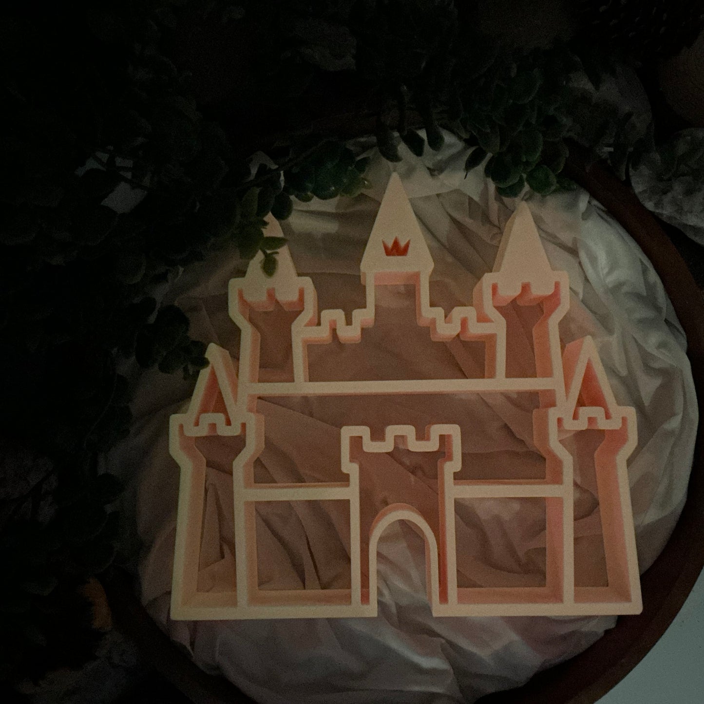 Princess Castle tabletop mini shelf display glow in the dark castle bedroom decor