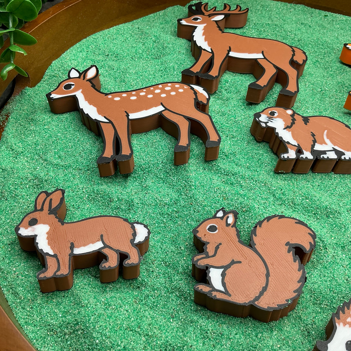 Forest Animals 8 Piece Figure Set - Woodland Small World Play Figures